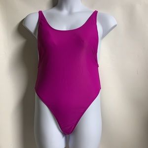 Xhilaration women’s size Large pink lightly padded one piece swimwear.